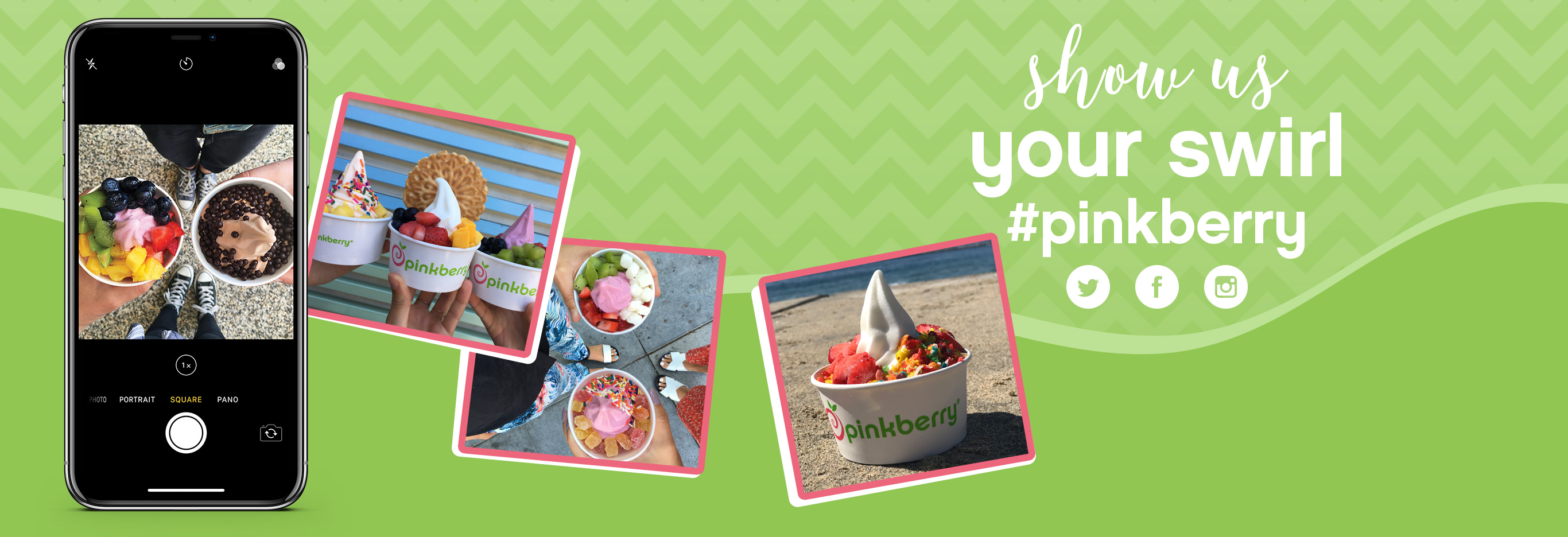 Show us your swirl #pinkberry on social media!